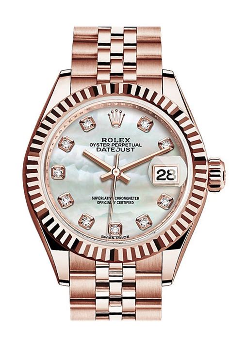 rolex ladies rose gold president black mother of pearl dial|pre owned rolex lady datejust.